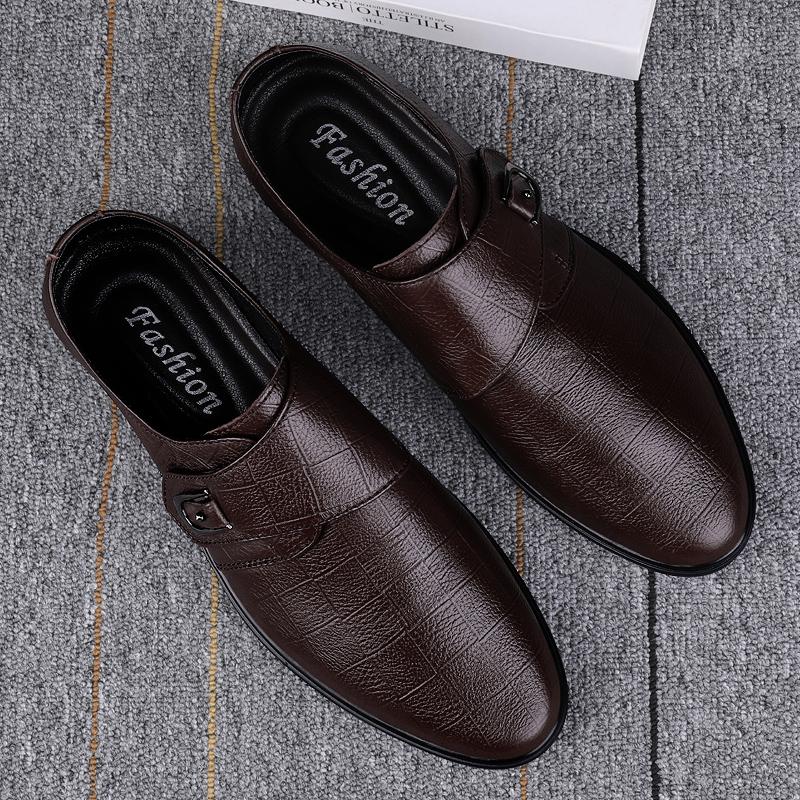 Fashion New Spring Autumn Men Oxford Shoes Fashion Mens Casual Leather  Shoes Lace-up Formal Business Wedding Dress Footwear Derby Shoe
