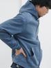 Kijun Men Garment Dyed Patch Hoodie Blue