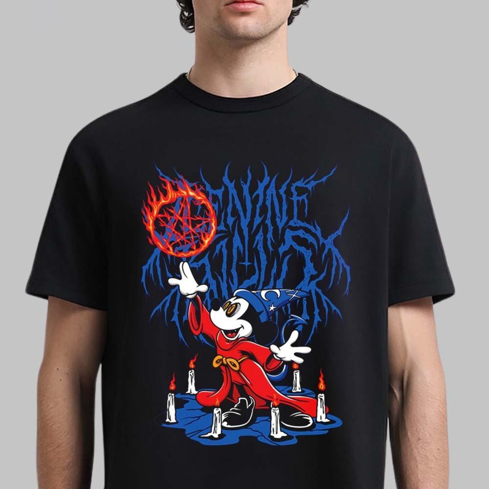 Ice Nine Kills Disney Mickey Mouse Sorcerers Seances T-Shirt Band Concert Tee XXXXL