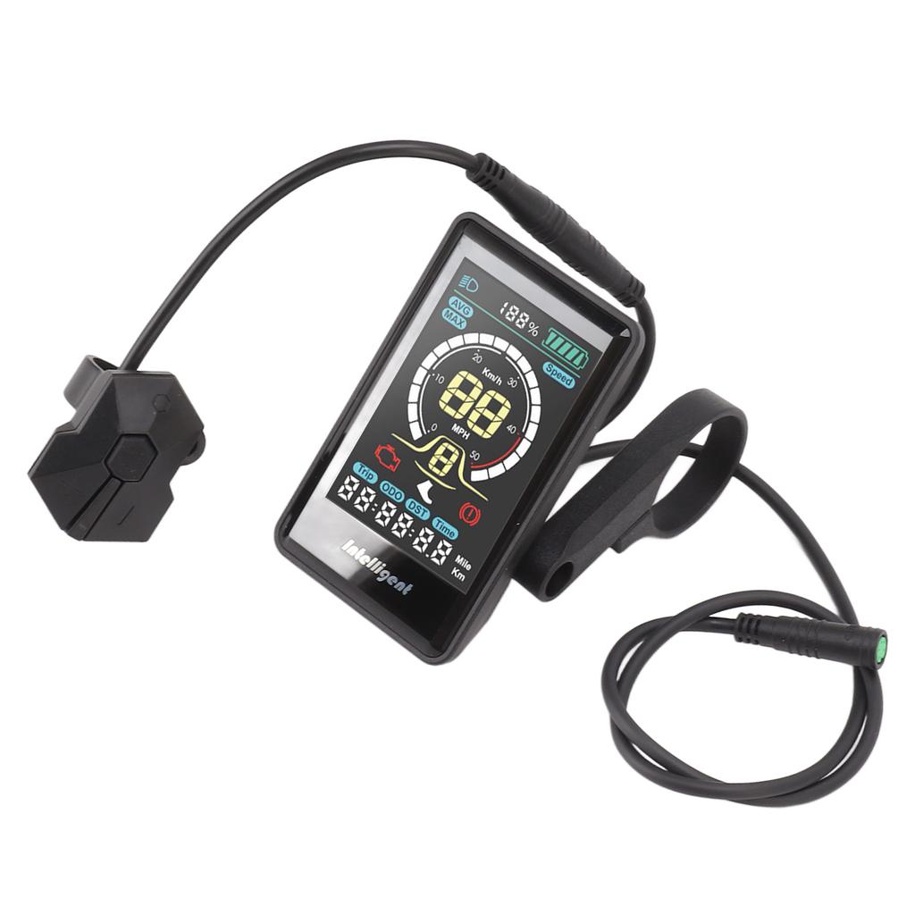 Electric Bike LCD Display Colorful Universal Waterproof Interface Conversion Meter for Cycling 24V 36V 48V 52V