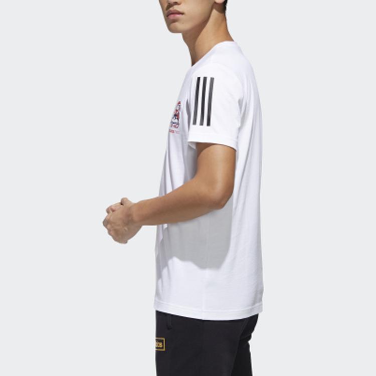 Adidas Neo Tee Casual 2020 Round Neck Short Sleeve T-Shirt Men Tops White GK1495
