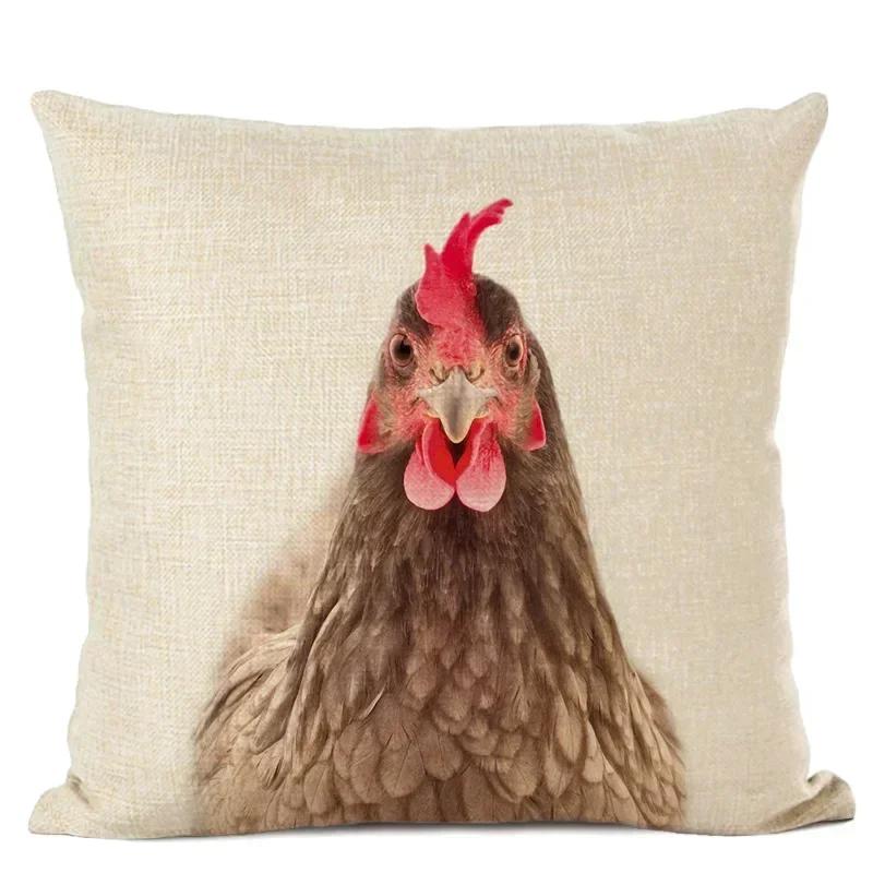 Cute Animal Parrot Linen Pillowcase Deer Wolf Pillows Case For Bedroom Pillow Cover Living Room Decoration Boy Girl Room 45X45Cm