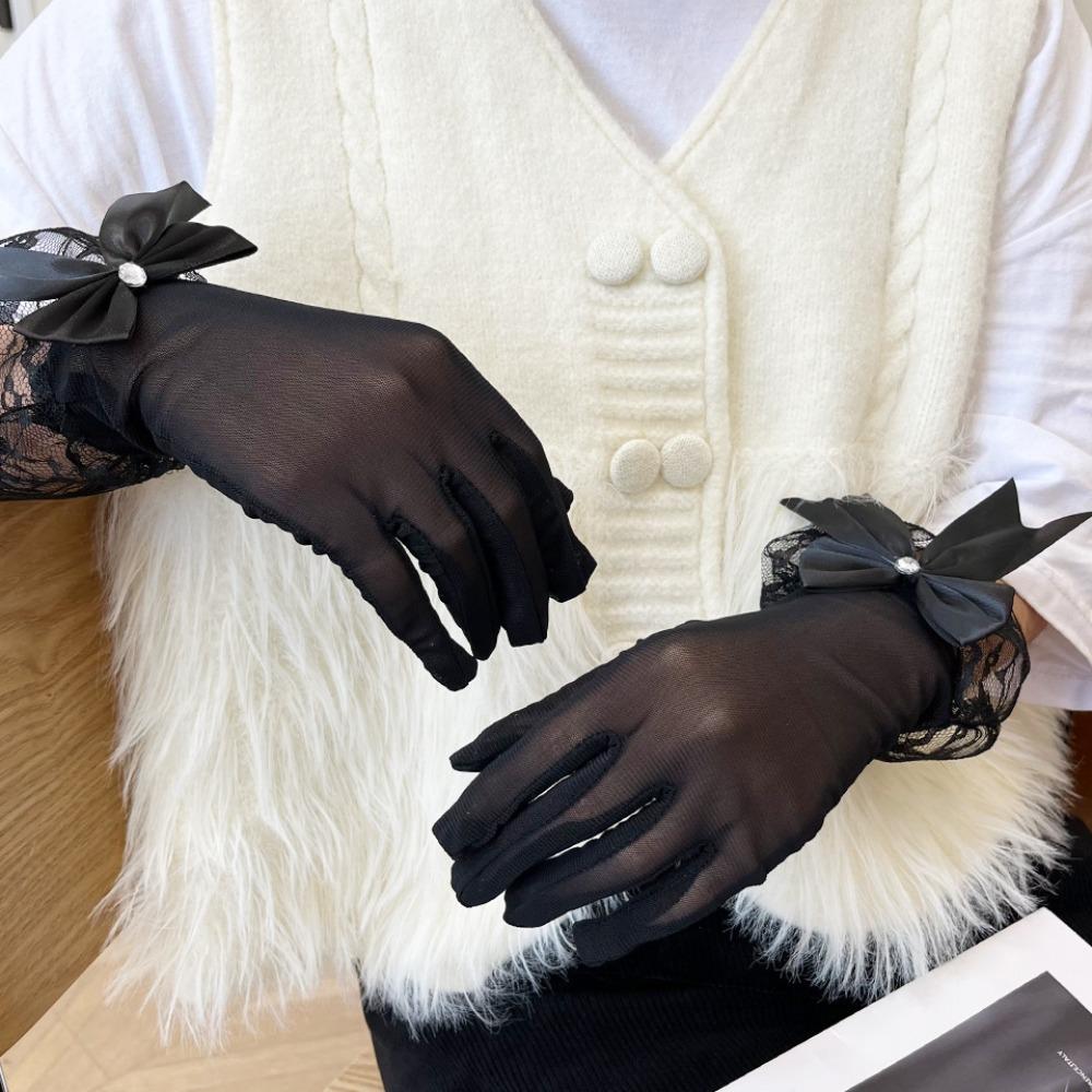 Highly Elastic Lace Gloves Anti-uv Sunscreen Gloves 2024 Riding Driving Gloves  Cycling Driving