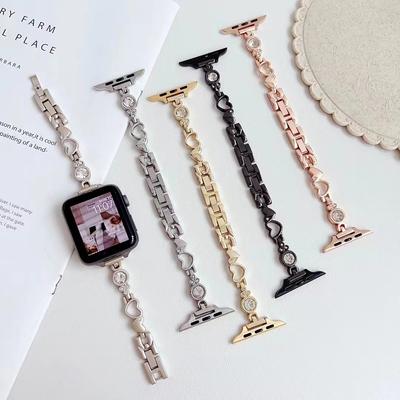 Strap Fpr Apple Watch S10 S9 8 7 Chain Stainless Steel Watchband iWatch 46mm 42mm 45mm 41mm 49mm Slim Replacement Band Bracelect