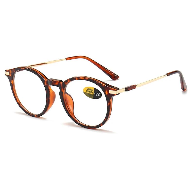 New Trend Vintage Round Frame Reading Glasses Anti Blue Light Optical Spectacle Eyeglasses Anti Fatigue Ultra Light Eyewear