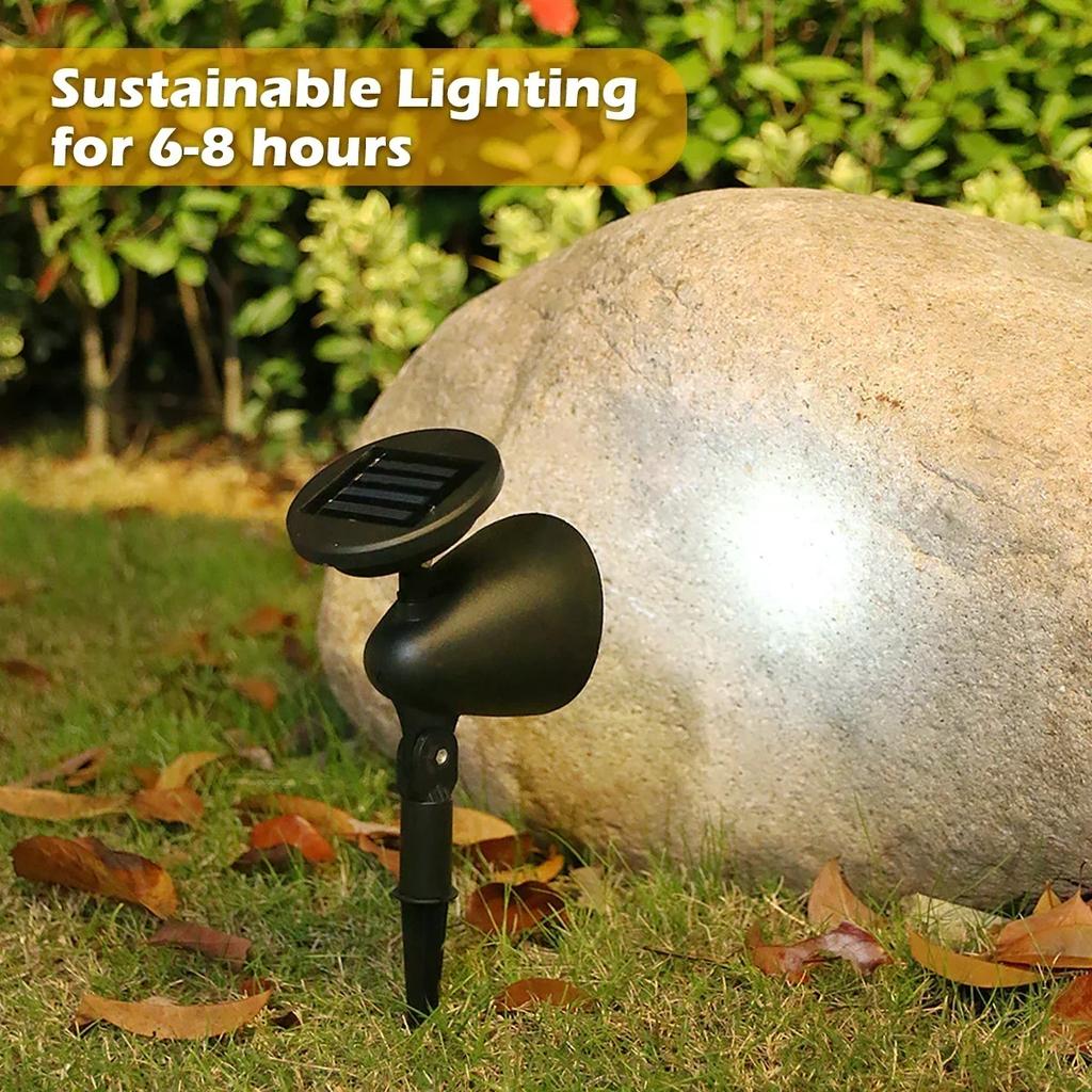 1/2PCS Solar Powered LED Spotlight Outdoor - Waterproof Garden Landscape Light for Pathway, Lawn,Tree Courtyard X-mas Decoration