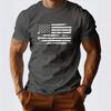 2024 New Men's Round Neck T Shirt Eagle Flag Printed T-Shirt Tops Summer Men's Sports Big Size Clothing Fitness Short Sleeve