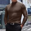 Men's Casual Slim Fit Basic Tops  Lightweight Turtleneck Pullover Shirt