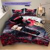 3 Stück Blutmond-Krieger Fantasy-Kunstdruck Heimdekoration Bettwäsche-Set - Universelles Dreiteiliges Set für Schlafzimmer, Gästezimmer, Wohnzimmer, Hotel - Perf