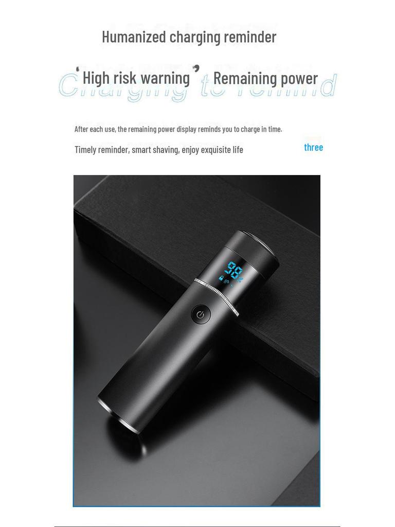 Portable 8D Power Bank Electric Shaver: Fast Charging, Single Head, Travel Friendly
