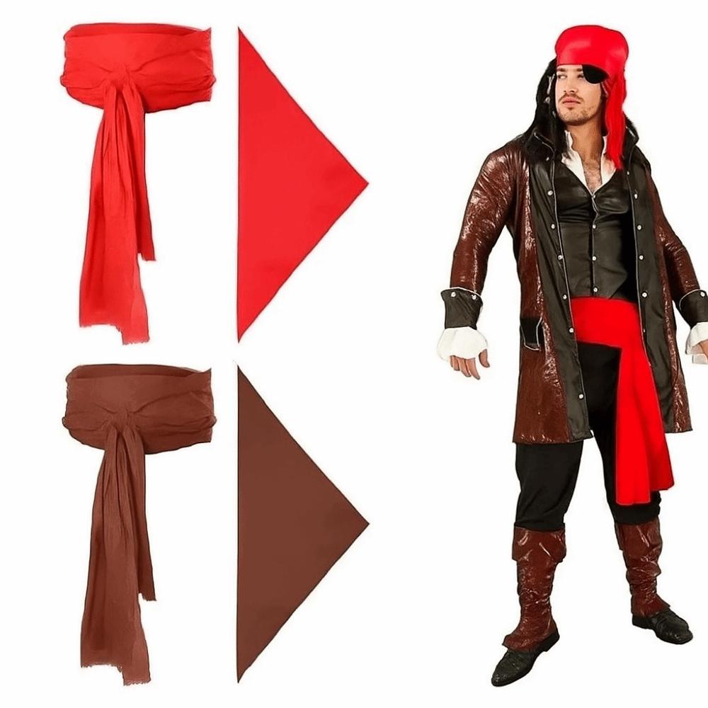 Head Wrap Pirate Headband Waist Belt Canvas Cosplay Costume Cool Halloween Scarf Belt  Women