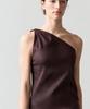Masimodutti Asymmetrical Linen Blend Dress