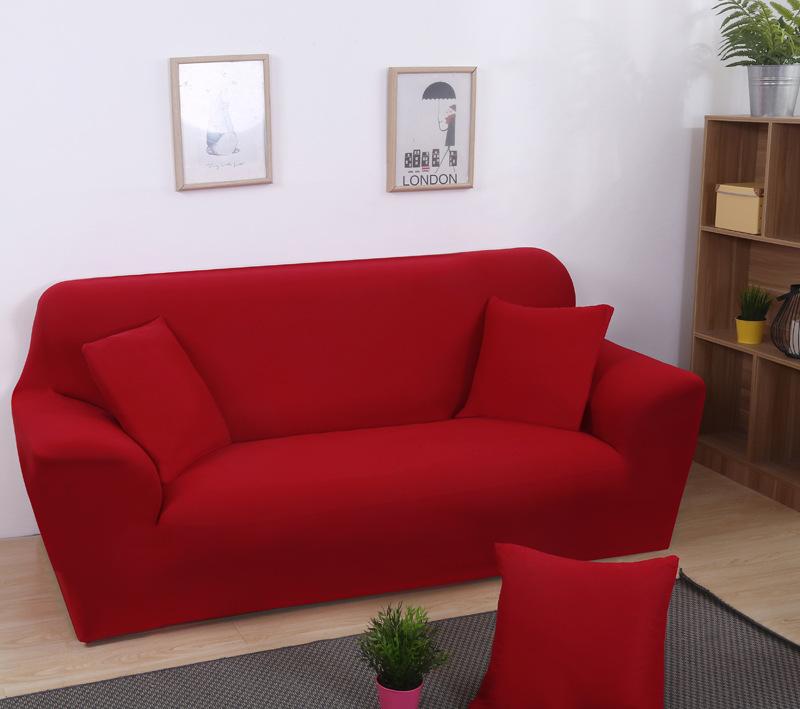 Solid Color Combination Elastic Full Cover Sofa Cover European Fabric Sofa Cover
