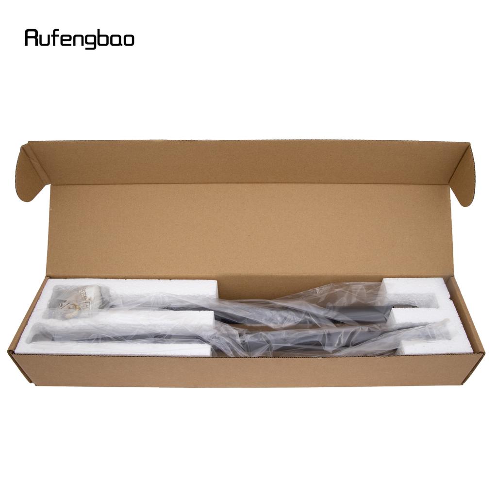 White Resin Skull  Ram's Horn Helmet Head Walking Cane Fashion Decorative Steel Stick Gentleman Performance Stage Cane 93cm