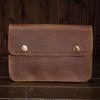 Men's Genuine Leather Waist Bag, 7-inch and 8-inch Mobile Phone Bag, Waistband Bag, Construction Site Stall Practical Crazy Horse Leather