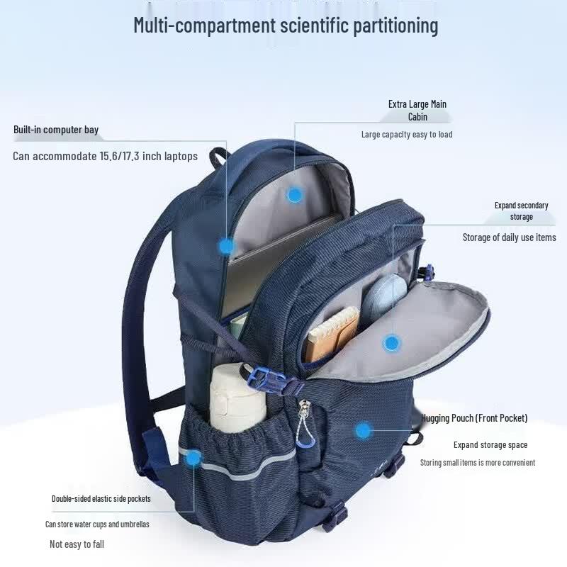 KALA·Y CX5541 Ergonomic Large Capacity Travel Laptop Backpack