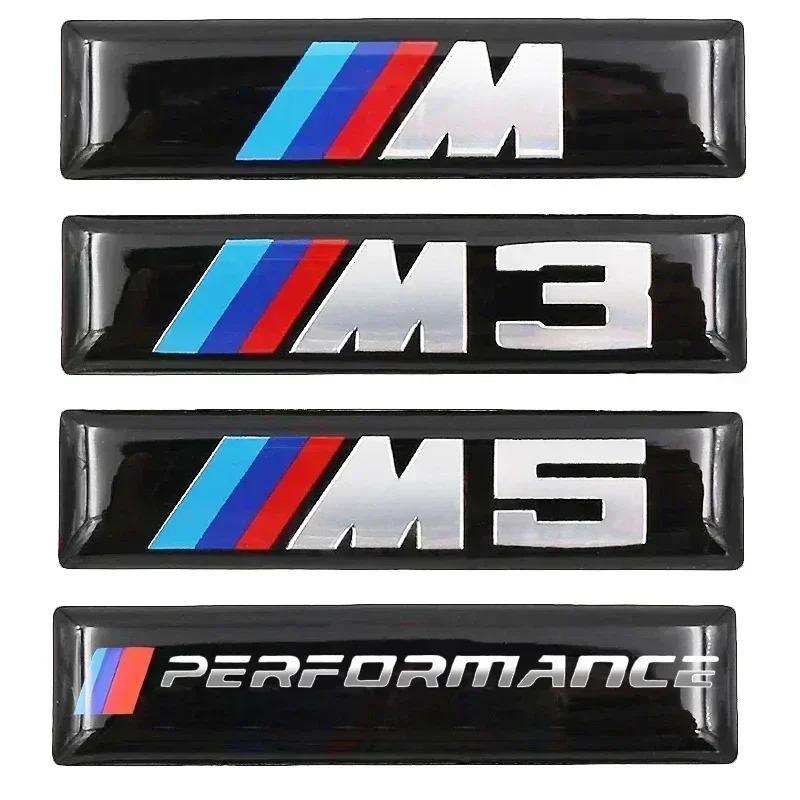 2pcs Silicone Car badge Sticker Decals For Bmw M M3 M5 Performance E36 E46 E39 E53 E90 E60 E61 E93 E87 F10 X1 X3 X5 Accessories