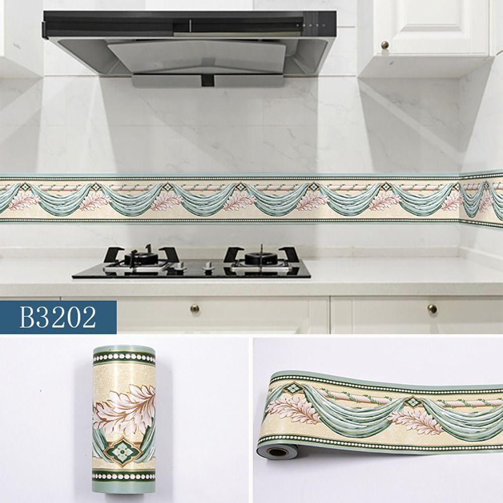 Self Adhesive Floor Tile Decal Door Frame Corner Wallpaper Home Decor Waist Line