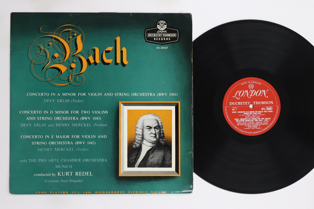 

LP Record DEVY ERLIH, HENRY MERCKEL, KURT RED - Bach Concerto In A Minor Bwv1041 / DTL93067 LONDON DUCRETET UK Classical Used
