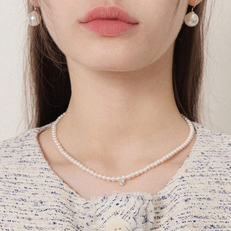 J.Lauren 4mm Swal Pearl Necklace N01187