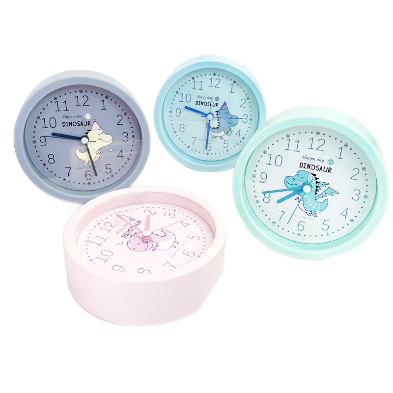 Round Cartoon Alarm Clock Light Color Fashion Exquisite Alarm Clock Student and Children's Alarm Clock