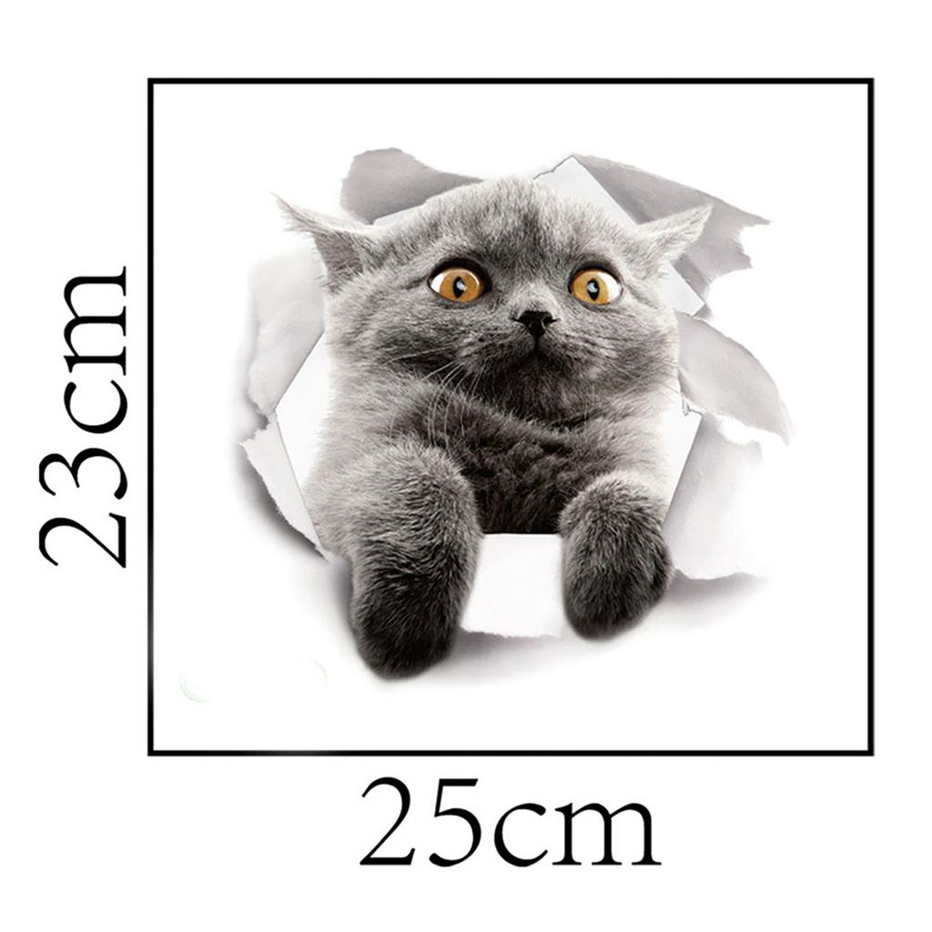 Yousheng Lovely Cat Toilet Lid Wall Sticker Fashion Home Art