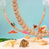 Attractive Rope Hammock with Suction Cups for Hermit Crabs and Similar Small Pets Beautifies Terrariums and Ensures Comfort