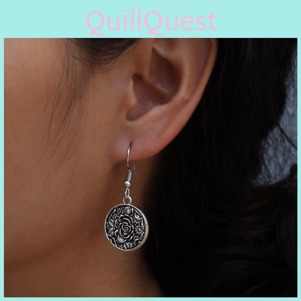 European Style Metal Pendant Earrings With Electroplated Finish For Party And Celebration