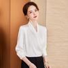 Women's V-Neck Long-Sleeve Blouse