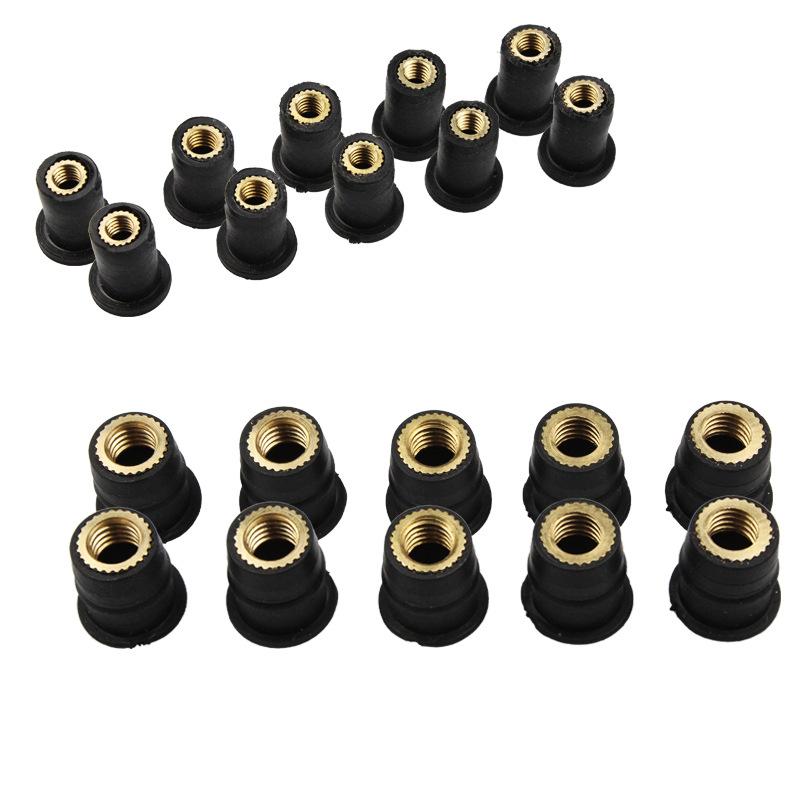 Motorcycle Rubber Expansion Nut Screws Rubber Riveting Fasteners, Modified Windshield Rubber Nuts