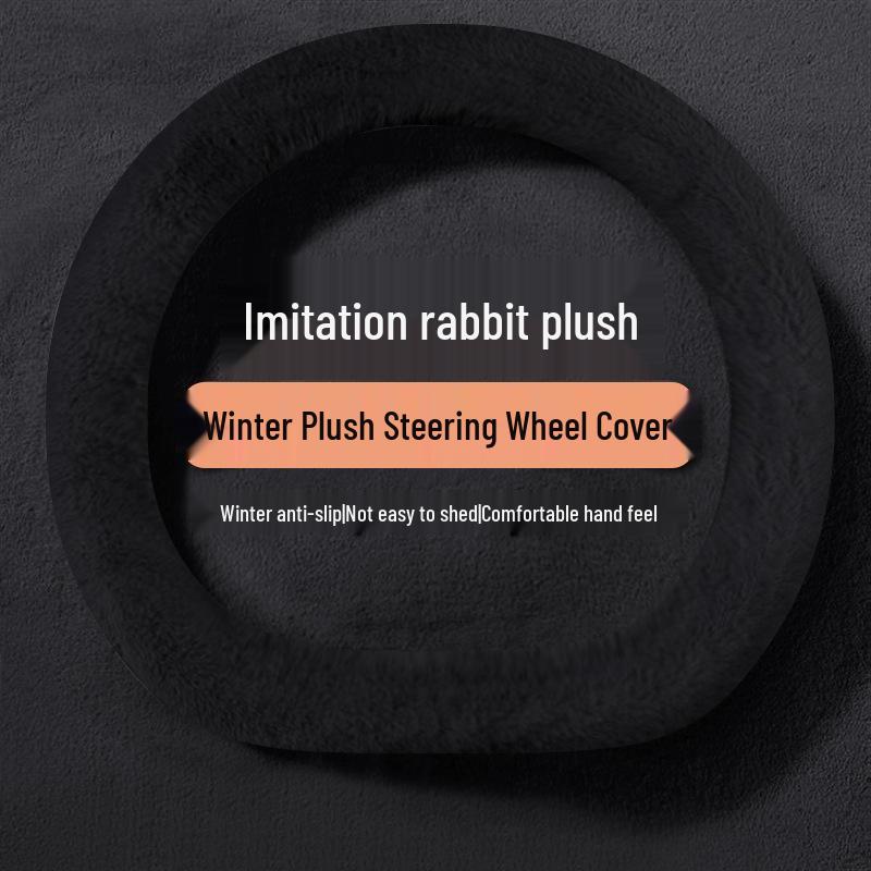 Peppa Pig Plush Steering Wheel Cover - Cute Winter Cartoon Design for Electric Four-Wheel Vehicles