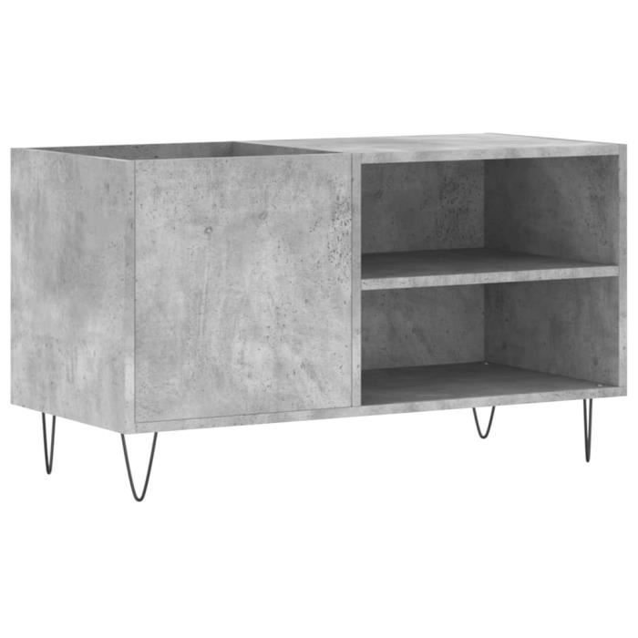 VidaXL Armoire à disques gris béton 85x38x48 cm bois d'ingénierie 831704