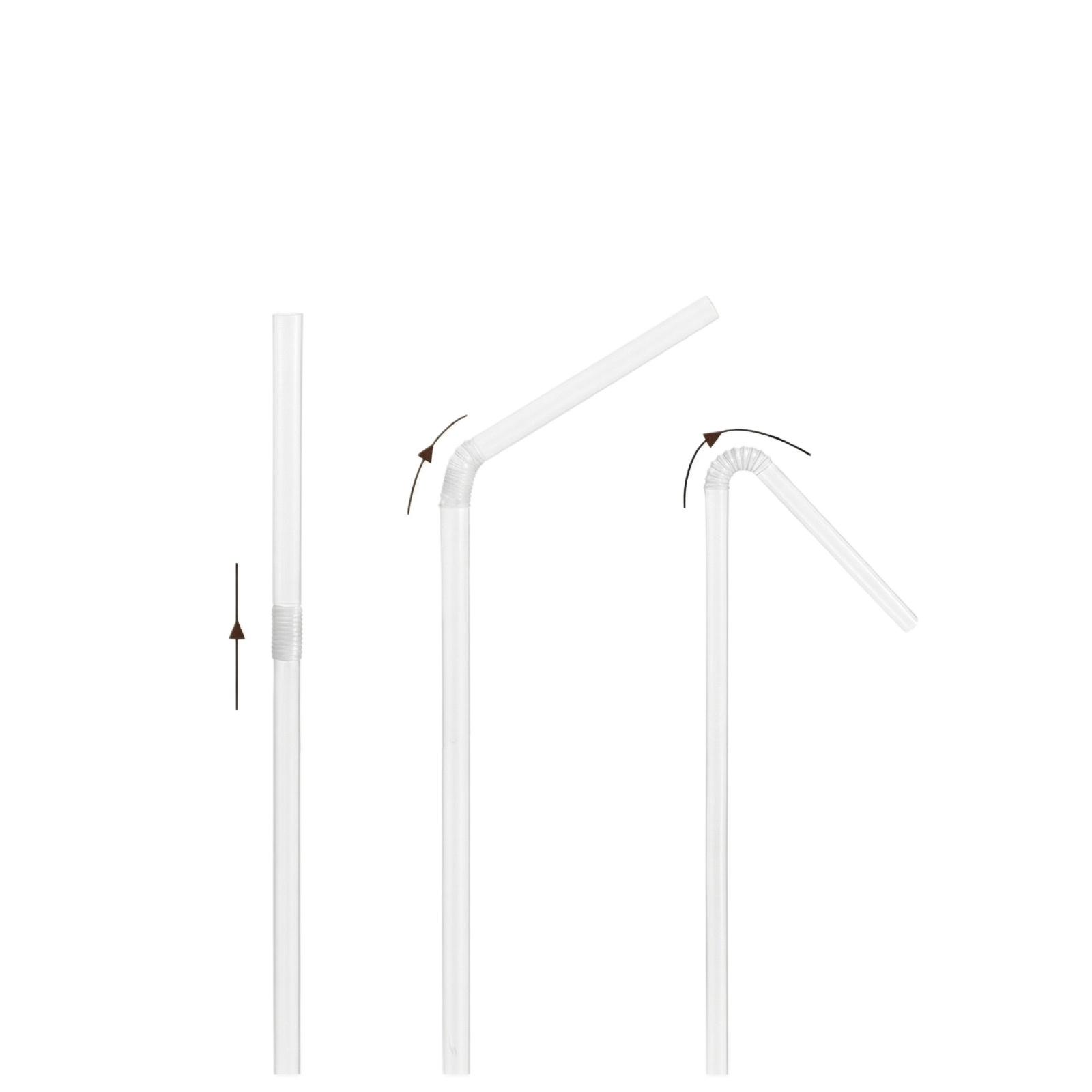 

Disposable Flexible Plastic Straws Individually Wrapped 100 PCS Box one size