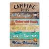 Camping Metal Posters Tin Sign Decor Vintage Plaque Metal Plate Retro Posters Wall Art Decor for Trip