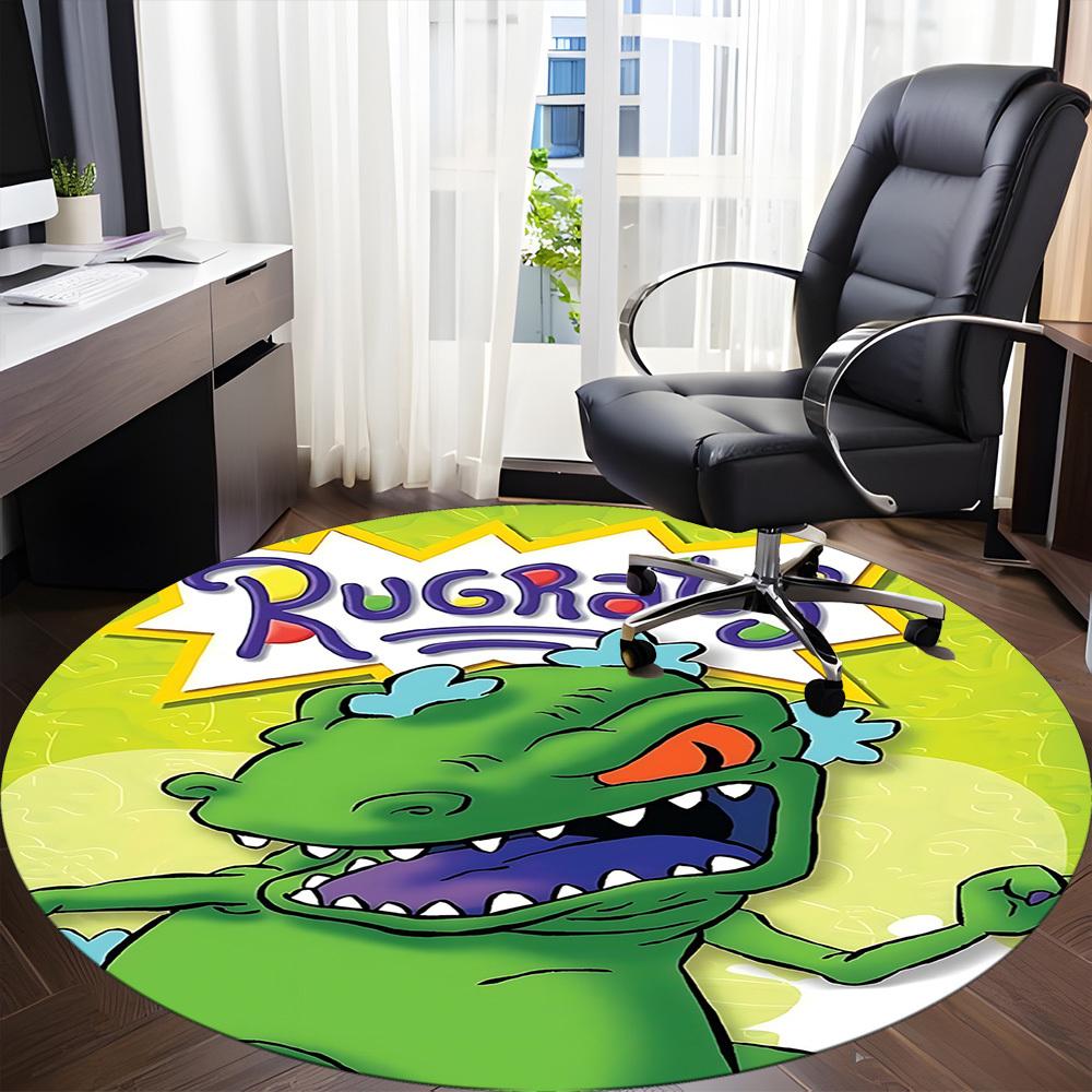 1pc Rugrats Dinosaur Office Round Area Rug, Bedroom Living Room Home Decor, Room Deco, Offic a1016073