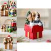 Cute Gift Puppy Resin Desktop Ornament For Holiday Scene Display