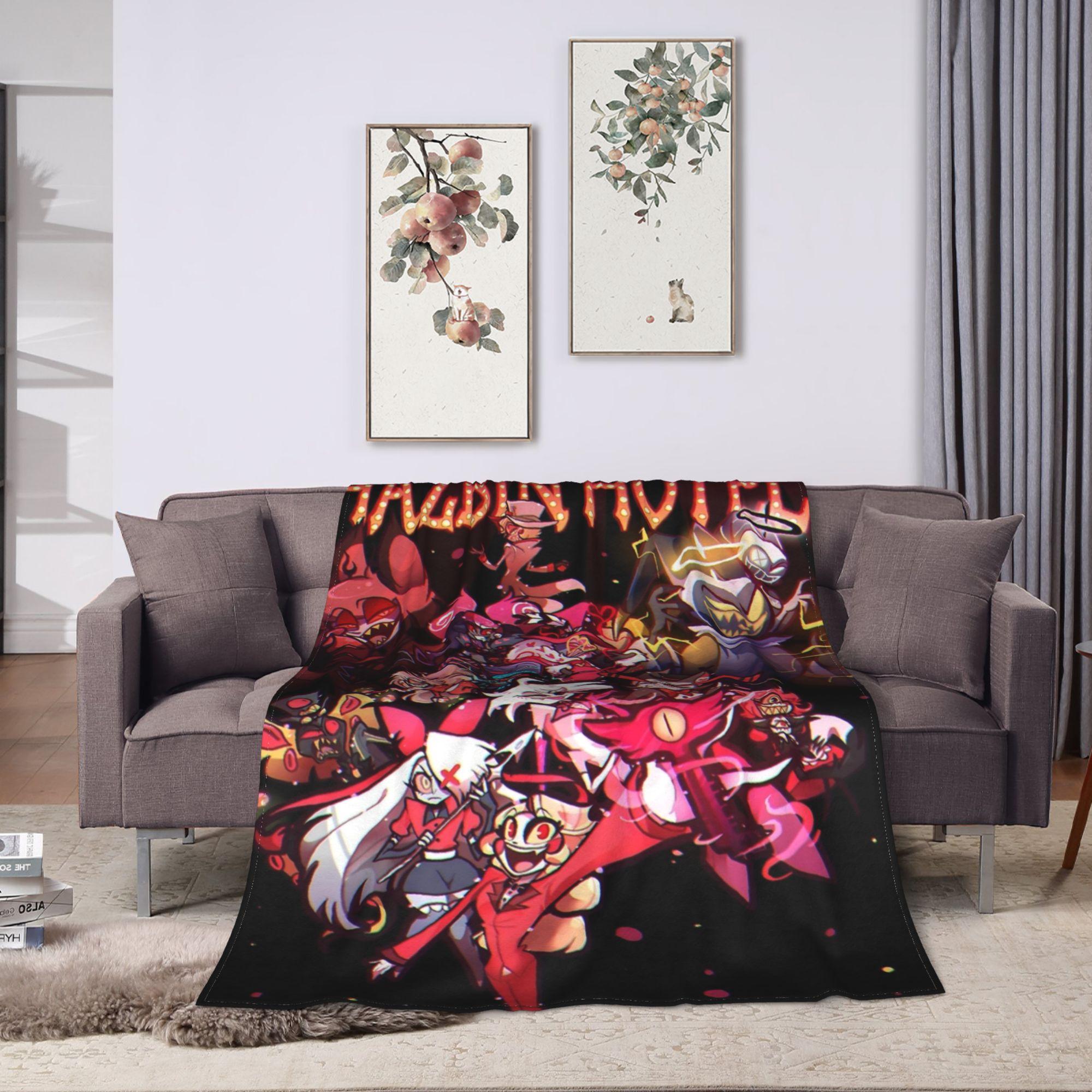 

Lucifer Morningstar Hazbins Hotels Blankets Fleece Winter Breathable Lightweight Thin Throw Blanket for Home Outdoor Bedspreads 150x200cm