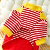 Striped Pet Clothes Soft Dog Four-legged Overalls New Year Cat Sweatshirt  Autumn/Winter