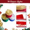 Festive European Style Velvety Christmas Ribbons In Rich Colors For Gift Wrapping