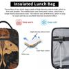 GothMoth Themed Artwork Print Insulated Lunch Bag for Women Kids Portable Food Boxes Thermal Lunch Box Tote