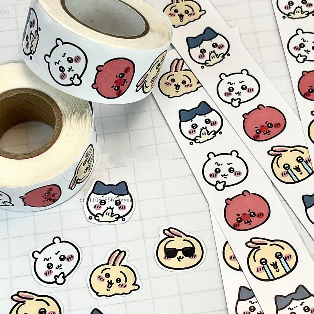 Cartoon Roll Stickers Hachiware Usagi Stickers High-looking Decoration Cute Student Notebook Seal Stickers Notebook
