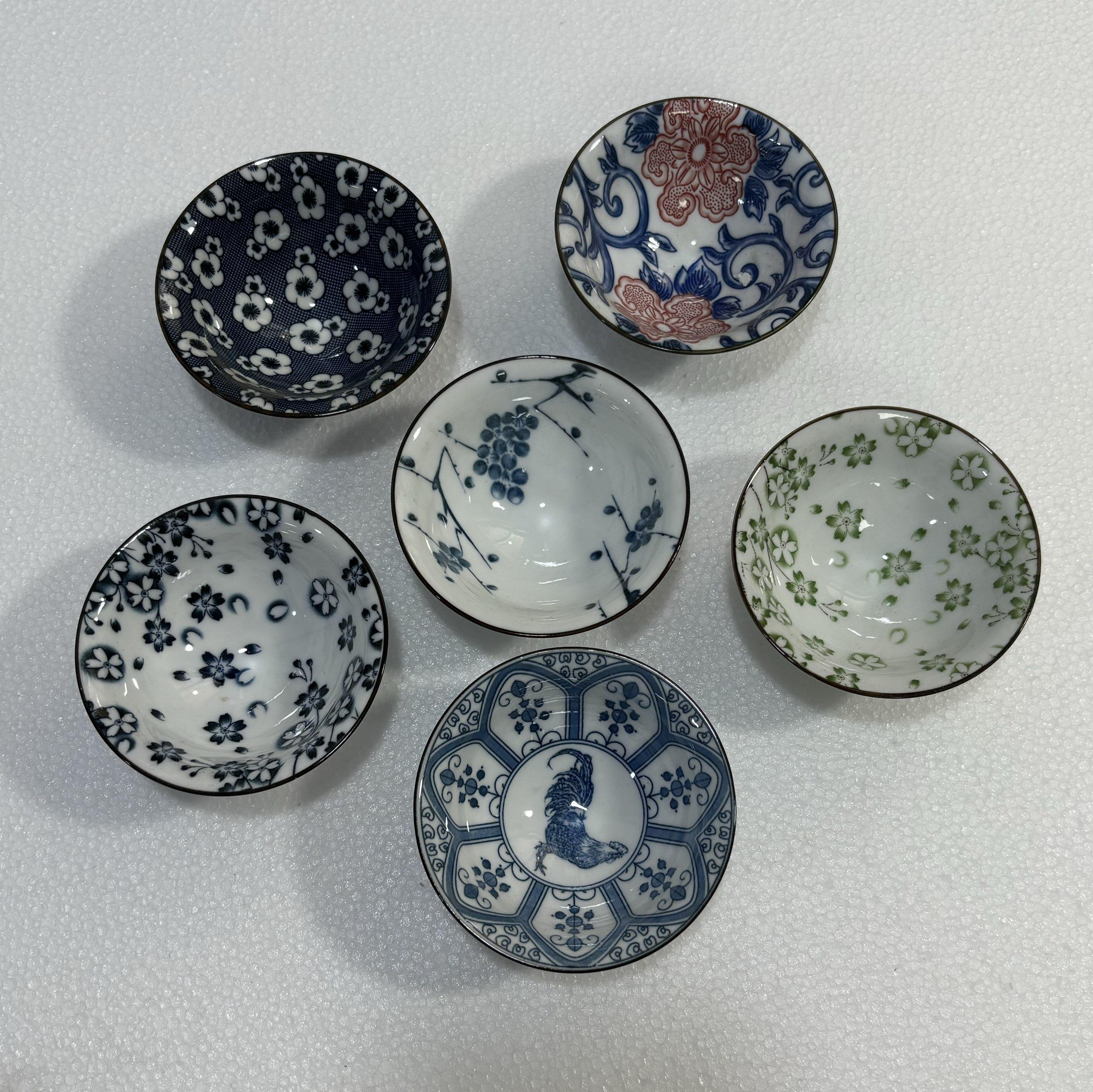 

6 pcs/set Jingdezhen Ceramic teacup Blue and white porcelain Tea bowl Hand-painted Cone Teacup Chinese Tea set Accessories 6 pcs