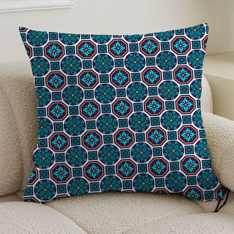 Double-sided bohemian print ethnic pillow cover sofa living room cushion cover geometric pillow square pillowcase