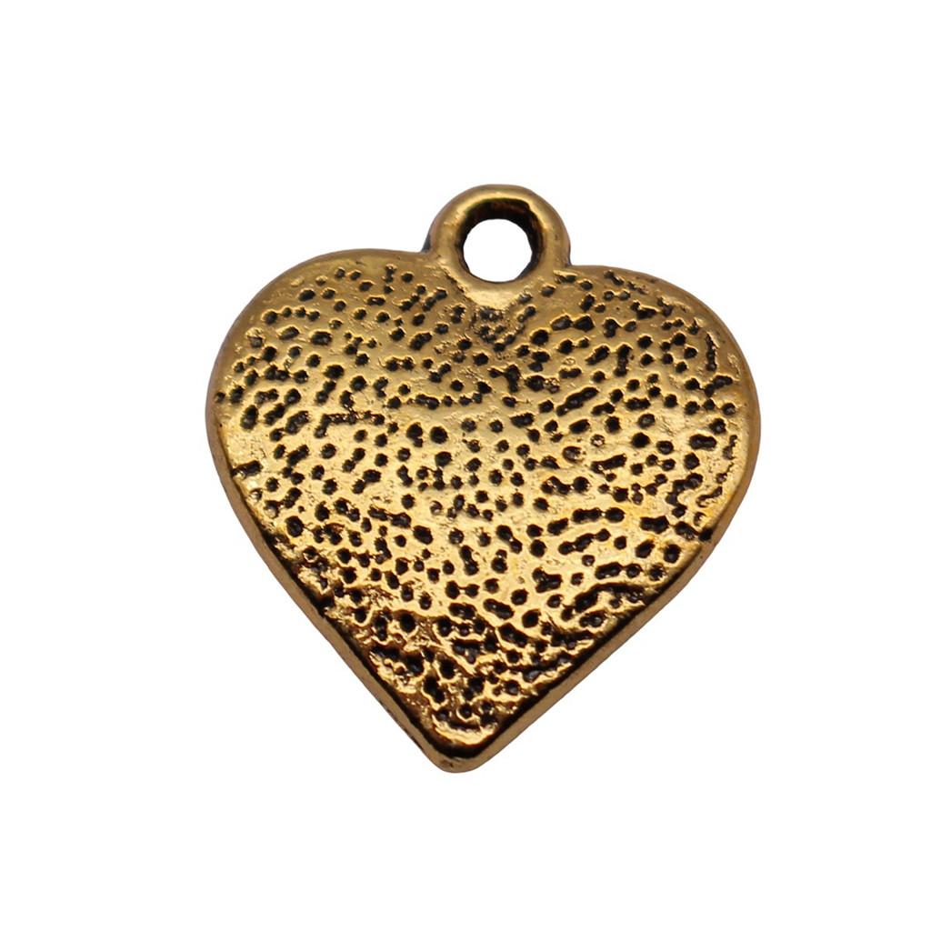 Filigree Heart Charms Antique Alloy Pendants For Vintage Floral Jewelry