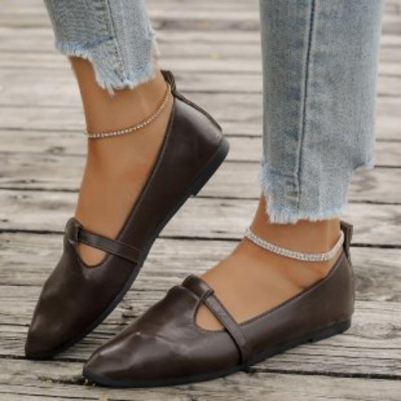 New spring and autumn pointed head low heel flat bottom soft surface soft sole casual versatile comfortable single shoes women