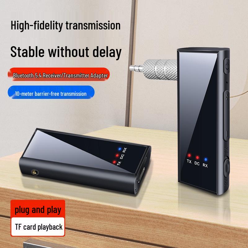 3.5mm Bluetooth 5.4 Dual Audio Receiver & Transmitter with AUX & Card Slot