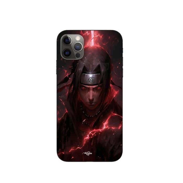 Coque maniacase pour Iphone 12 Pro itachi uchiwa anime 3D fanart
