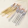 7Pcs UV Gel Brush Pen Transparent Acrylic Nail Art Painting Drawing Brush Phototherapy Tools