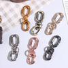 2 Peças Fecho Giratório Clipe Cabeça Dupla Metal Fechos Garra de Lagosta Para Fabricação de Chaveiros Acessórios para Artesanato DIY