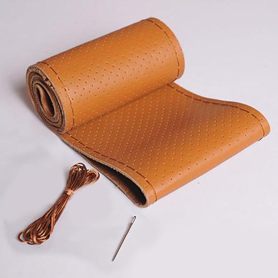 Leather Auto Steering Soft Anti-slip Wheel Cover Protect Car Sleeve